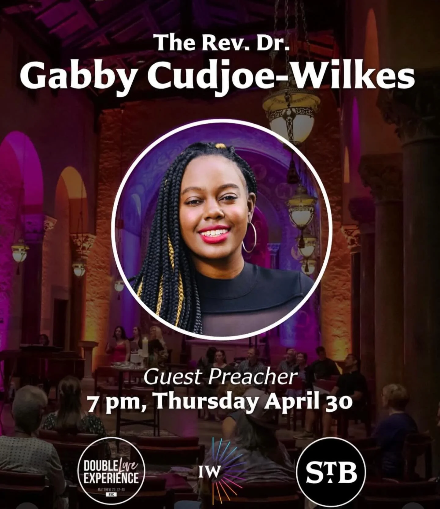 Hey DLE, if you&rsquo;re in or near Manhattan tonight, go get your word from Pastor Gabby at @stbartsnyc!