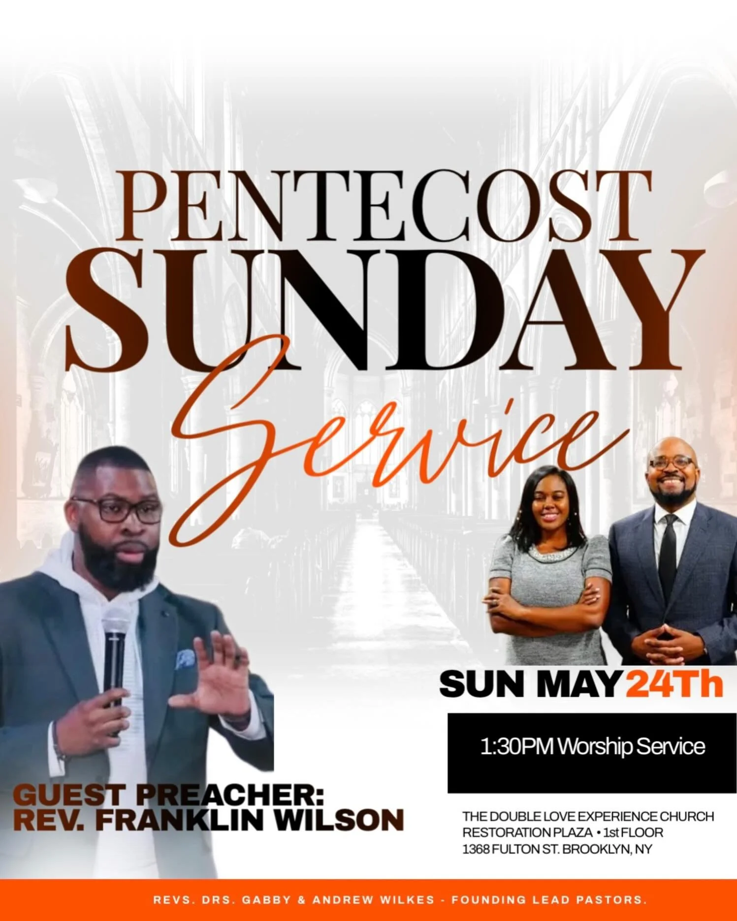 It&rsquo;s the birthday of the church &amp; we can&rsquo;t wait to worship God with you! Join us for #PentecostSunday! Our guest preacher is Reverend Franklin Wilson Jr of St. Albans Congregational Church. 

1:30pm: Sunday, May 24th
Restoration Plaza