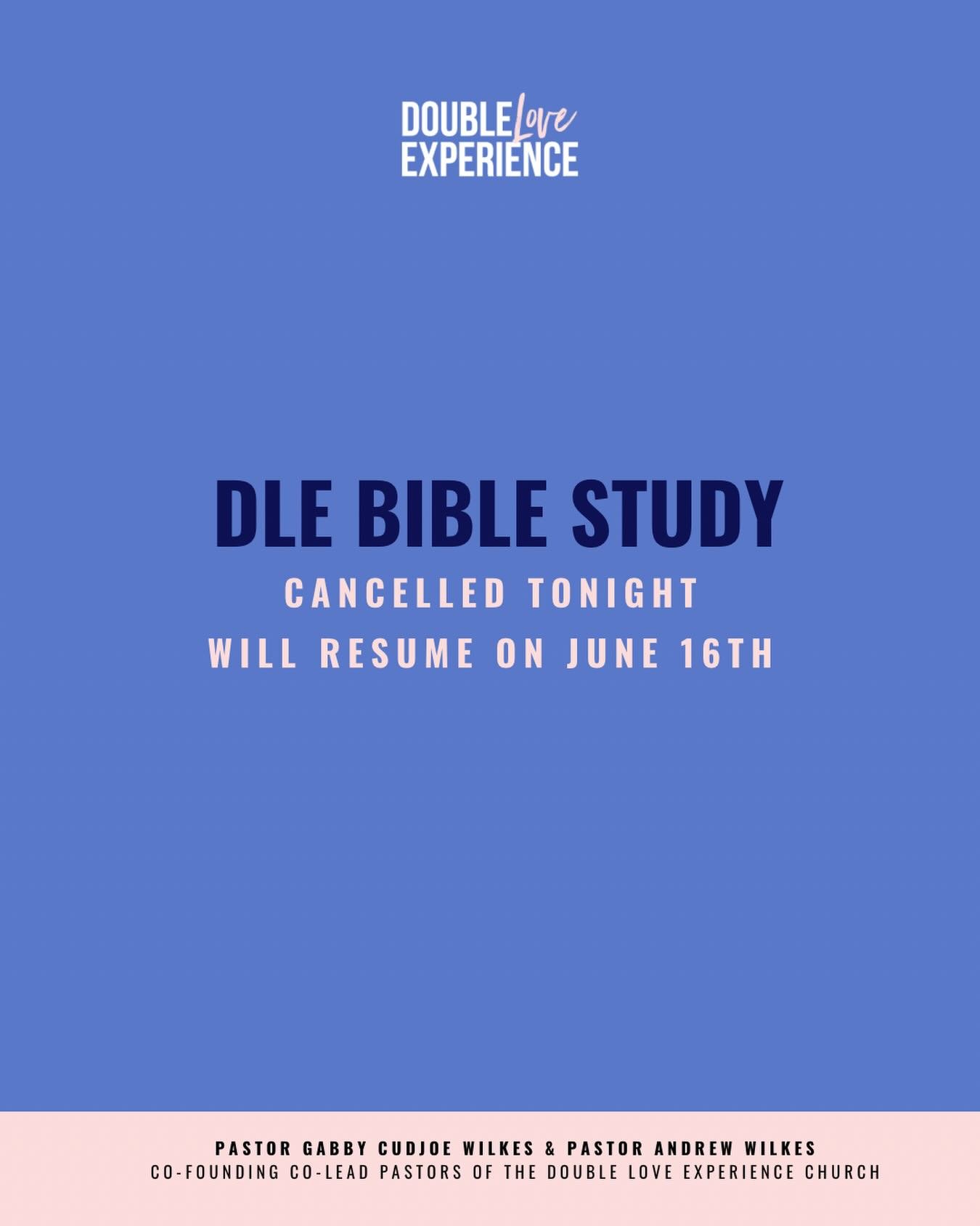 As our pastors continue in residence at @princetonseminary this week, #DLEBibleStudy is cancelled. We will resume next Tuesday, June 16th.