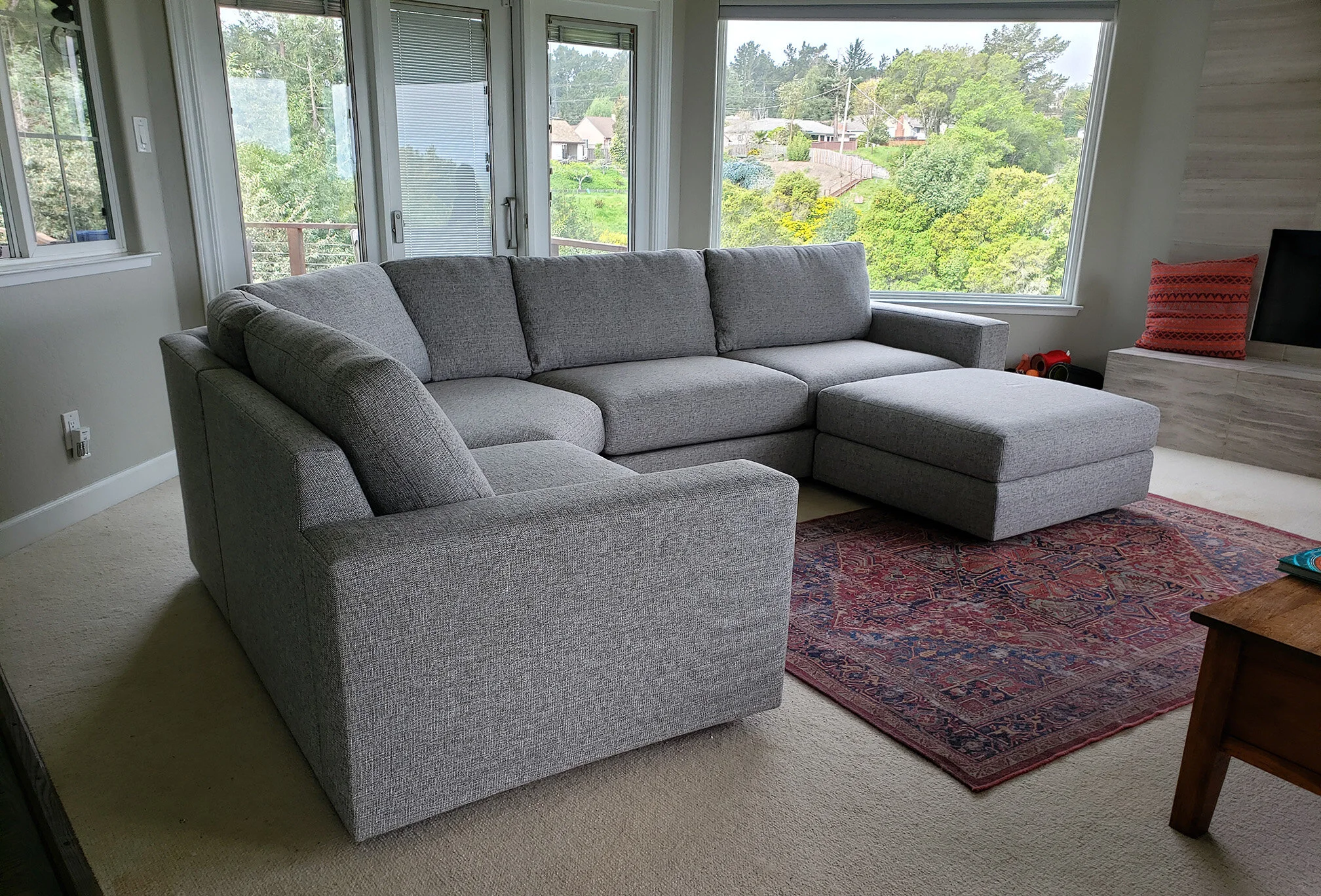 Dublin Style Curved Corner Sectional — Furniture Envy