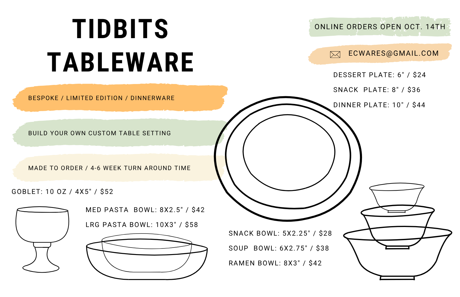Tableware Order Dinnerware - 2025 — Evalee Campbell