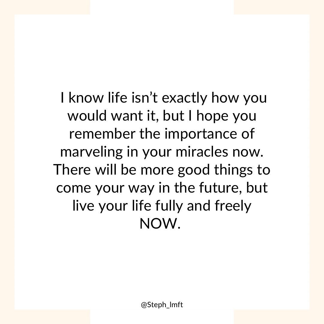 ✨Reminder✨ Be present. Don&rsquo;t let this current moment miss you. The past has happened. The future will come. Your time is NOW. 

#mindfulness #bepresent #MFT #mindsetmatters