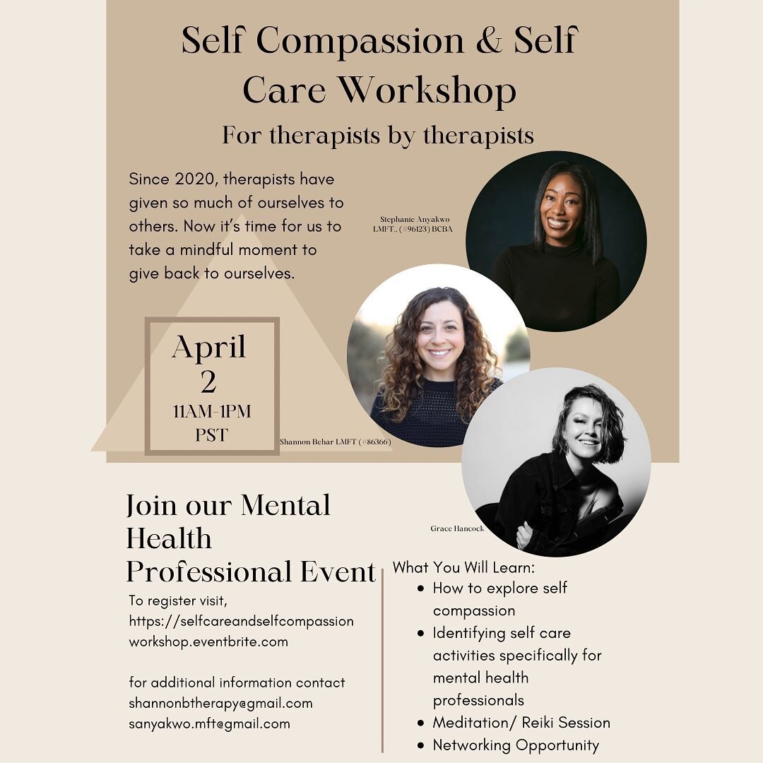 So excited to share that I have teamed up with @shannonbtherapy , and @reikihealingwithgrace to create a workshop specifically for Mental Health Professionals. Since 2020, therapists have given so much of ourselves to others&hellip;.now it&rsquo;s ti