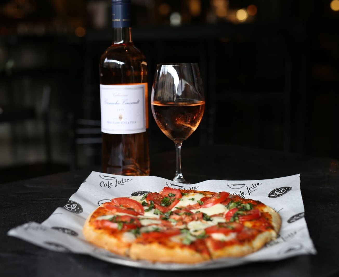 Margherita Pizza + Rose Wine