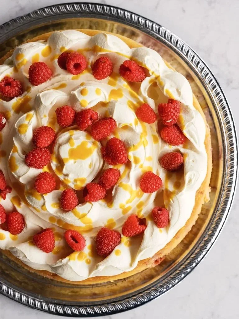 Mango Raspberry Cheesecake