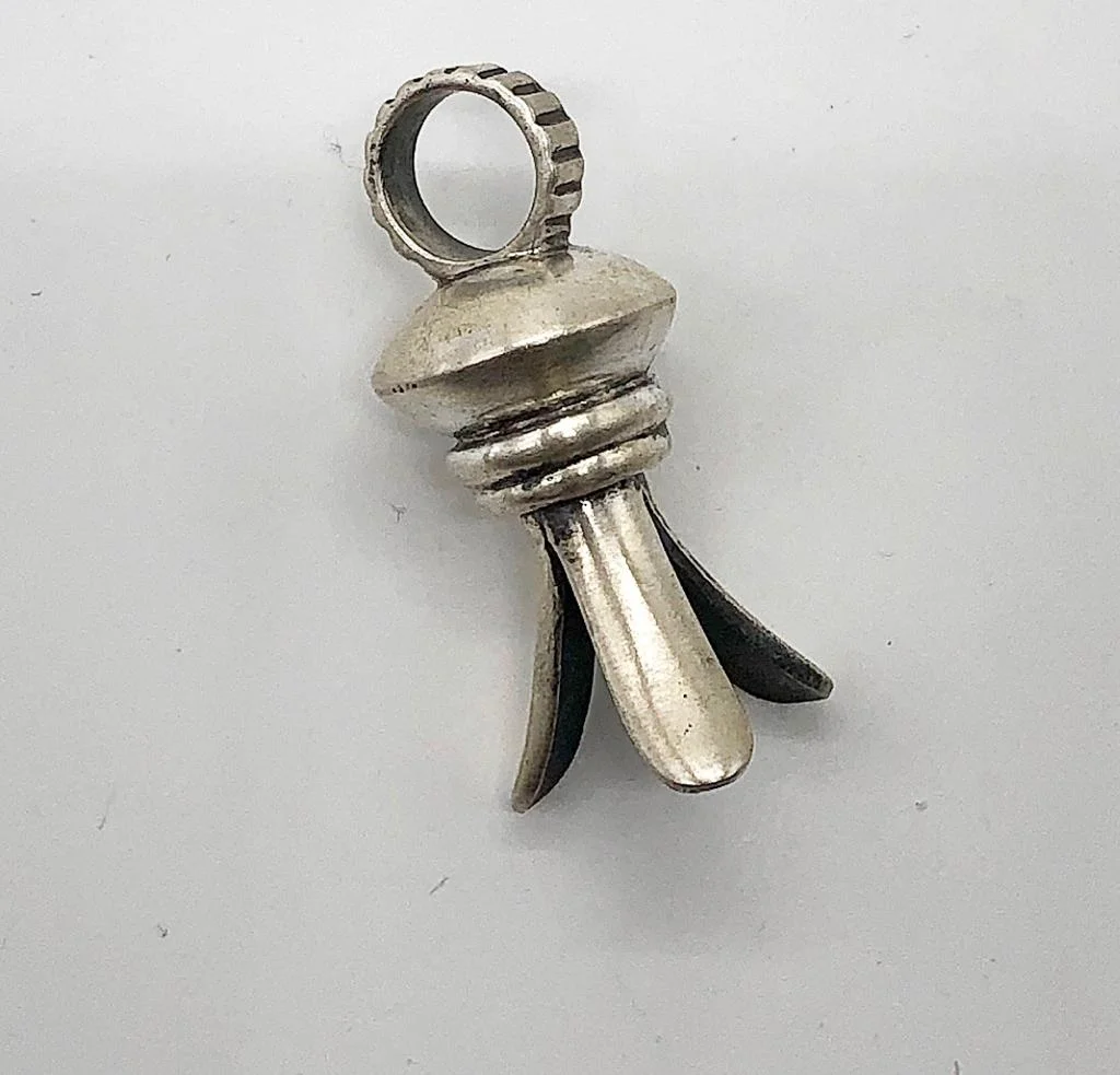 1 3/4" Sterling Silver Blossom Pendant