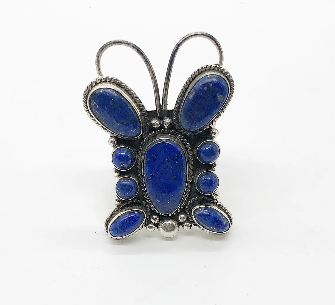 Lapis Butterfly Statement Ring