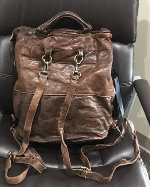 Langellotti Genuine Italian leather large backpack weekender Langellotti Products for Sale up to 90% Off Retail: Poshmark main image 3