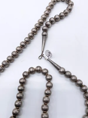 8mm Vintage Navajo Pearl Necklace — Buckskin & Lace