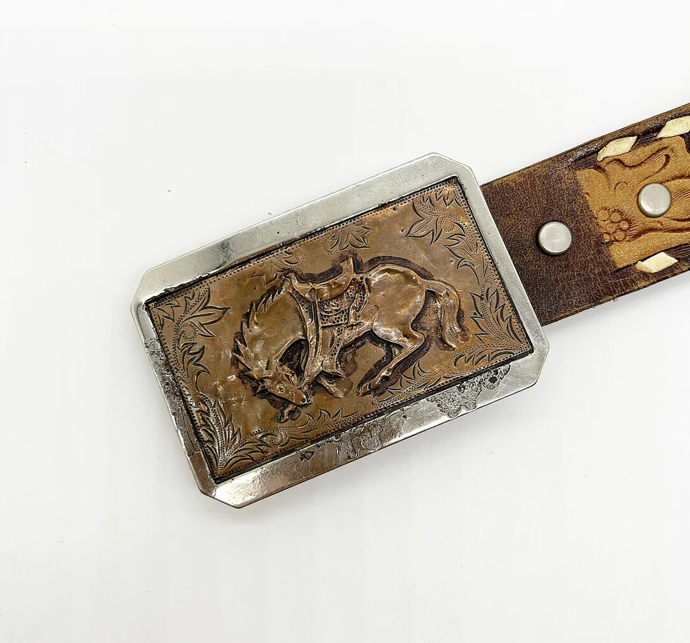Vintage bucking horse belt buckle Bohlin  main image 3