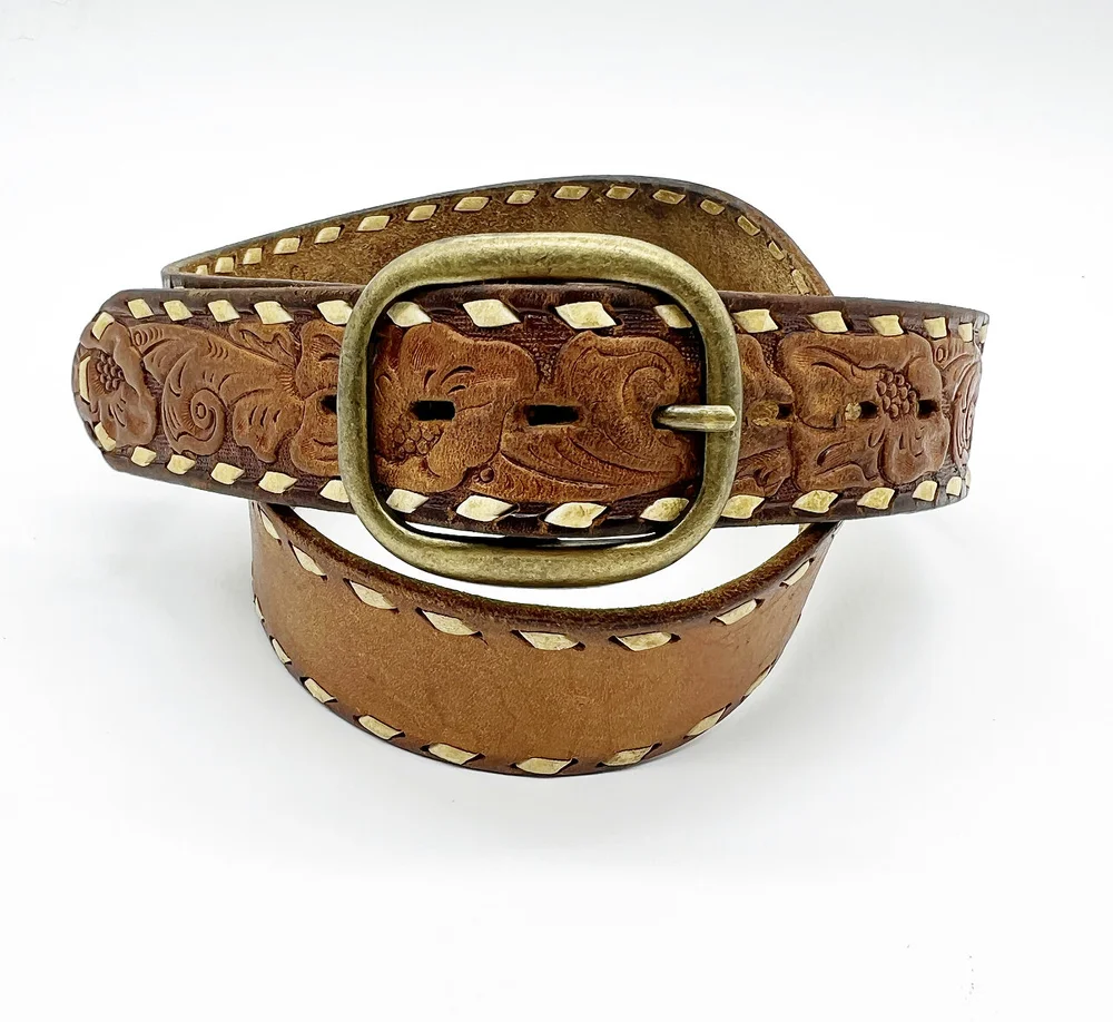 BELT, BUCKSKIN Buckskin Belt- Bark – Lone Star Dry Goods main image 4