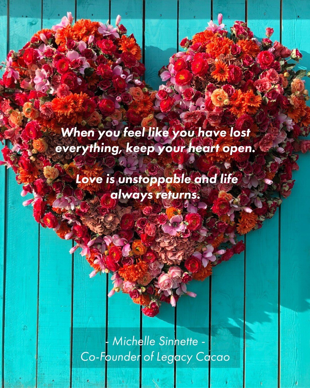 So many thresholds, so many releases, so many losses, so many rebirths, so many dreams, so many visions for peace, so many portals, so many leaps, so many moments to choose love. 

Love is unstoppable. 

And life always returns.