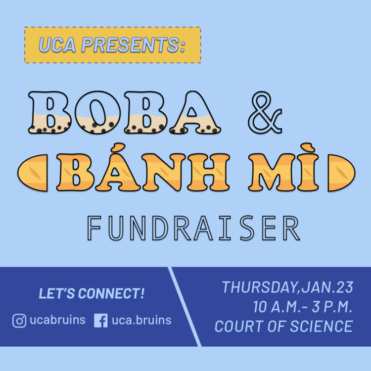  Boba and banh mi fundraiser graphic. 