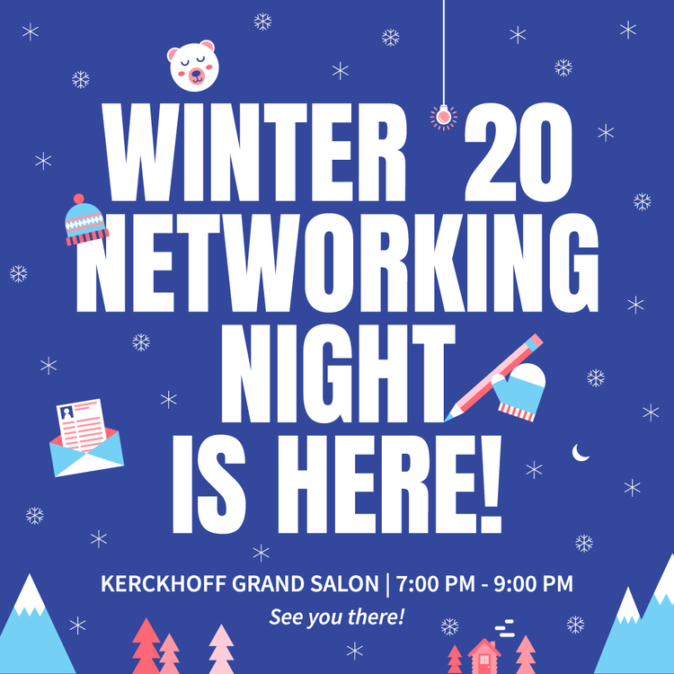  Winter 2020 Networking Night graphic. 