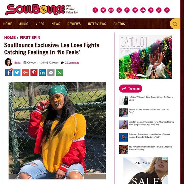 Check out this dope write up and an exclusive premier of &ldquo;No Feels&rdquo; with @soul.bounce (Link in bio) . Super excited to officially drop this record tomorrow, but you can hear it first first right here!!! Click the link in my bio and let me