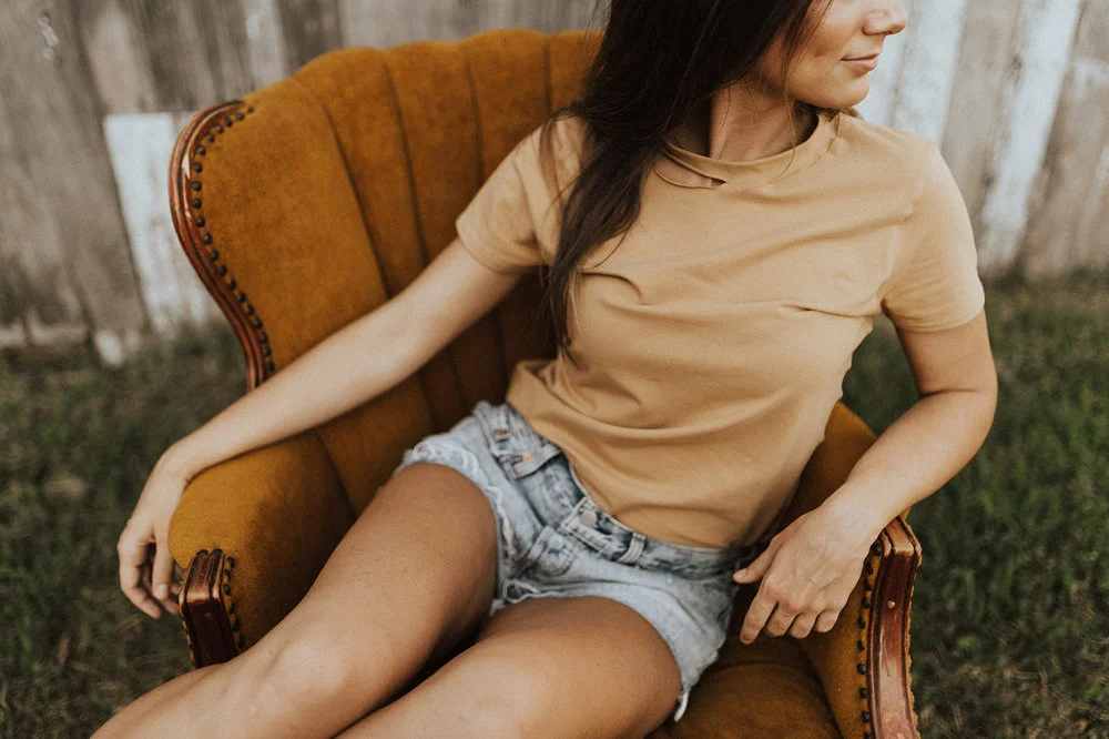 Cut Out Top, Mustard – Sugarfoot Apparel
