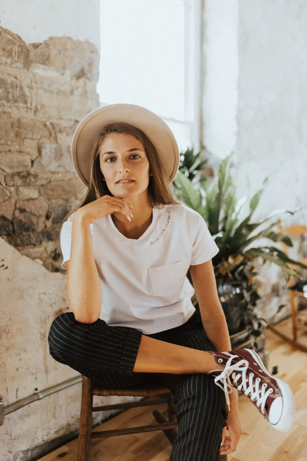 Lonely Hearts Pocket Crop Tee, White – Sugarfoot Apparel