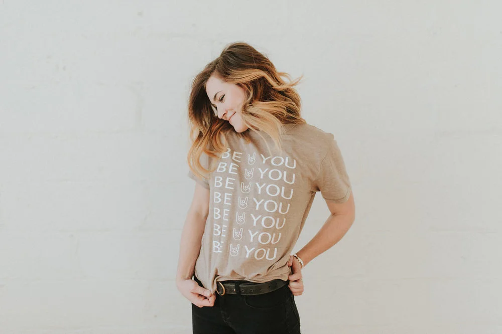 Be You Vintage Tee, Stone – Sugarfoot Apparel