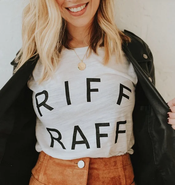 Riff Raff Tee, White – Sugarfoot Apparel