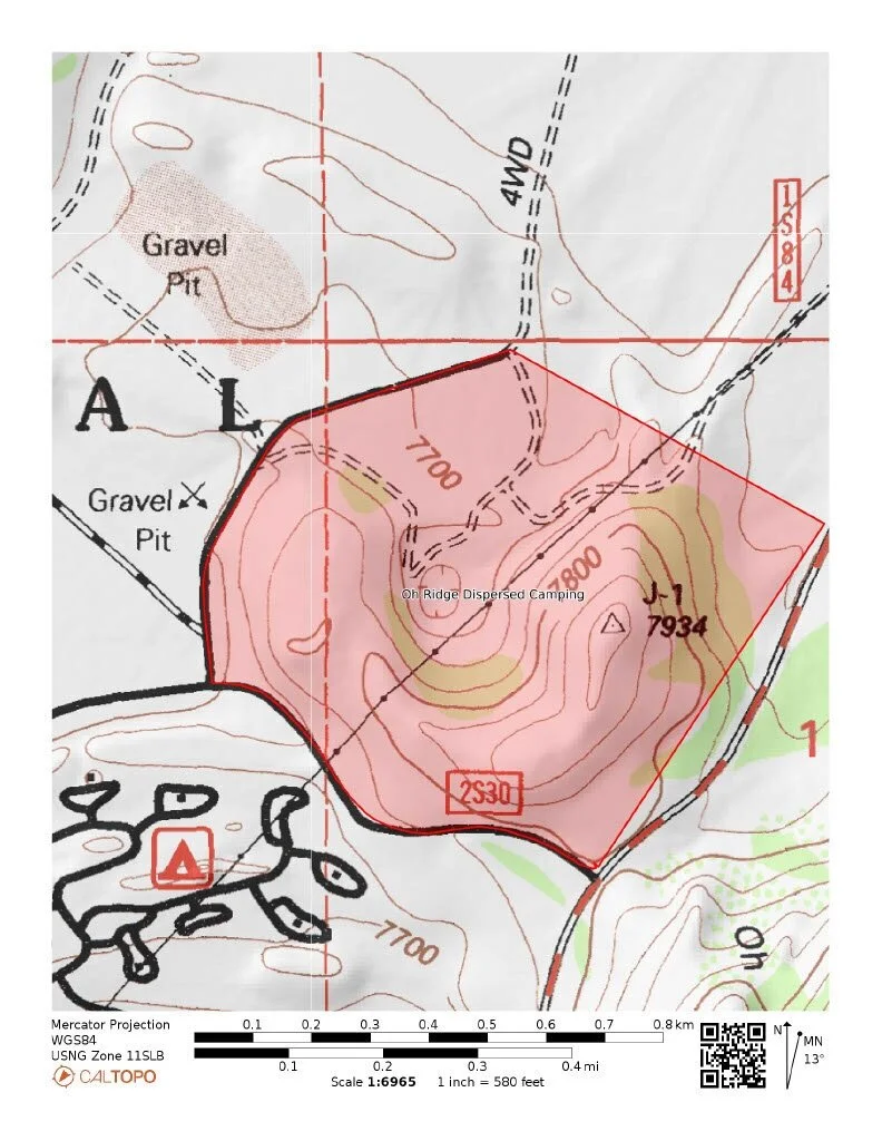 Oh Ridge (Gun Range)  Dispersed Camping