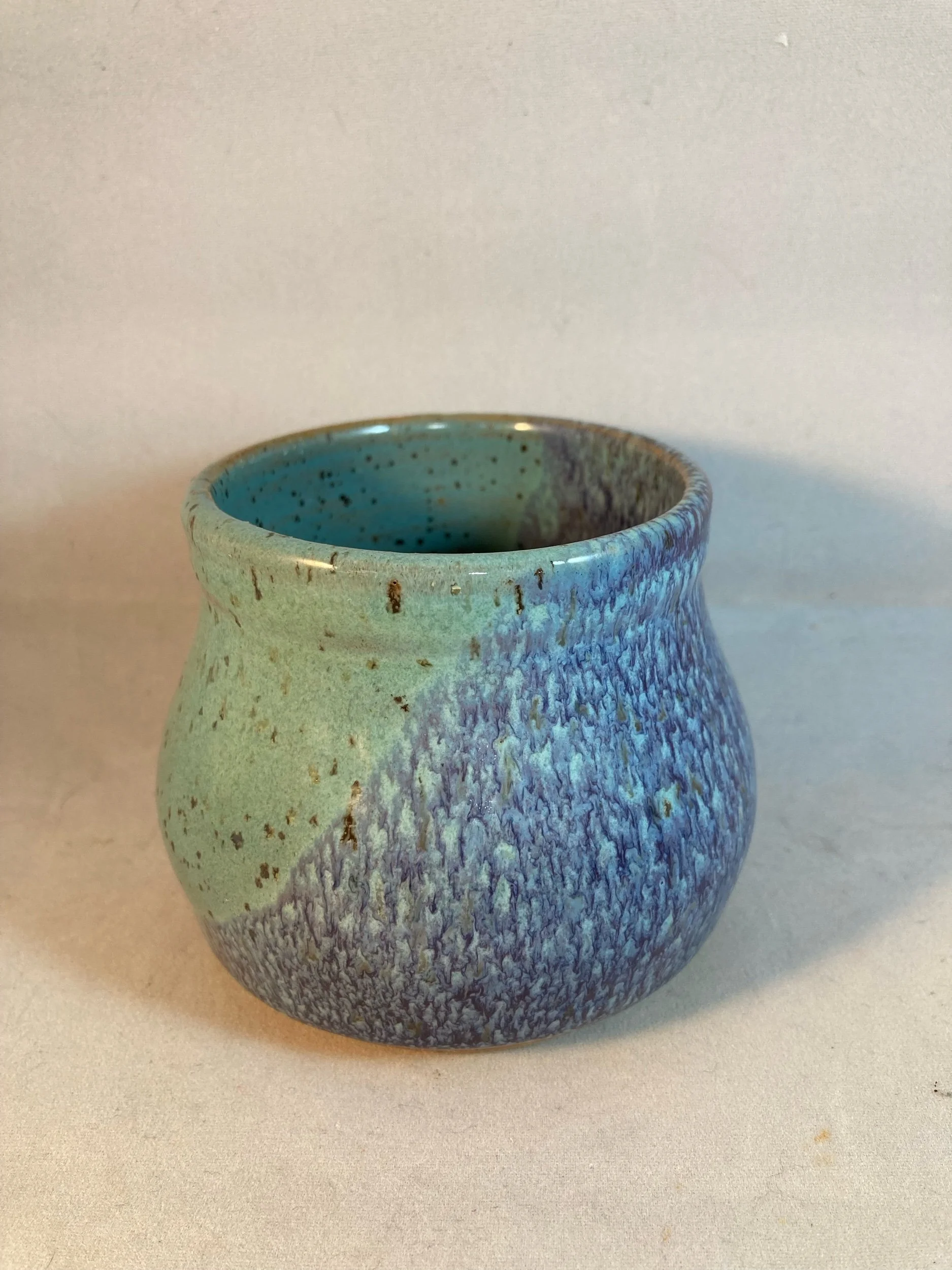 Teal and Purple Rounded Cup
