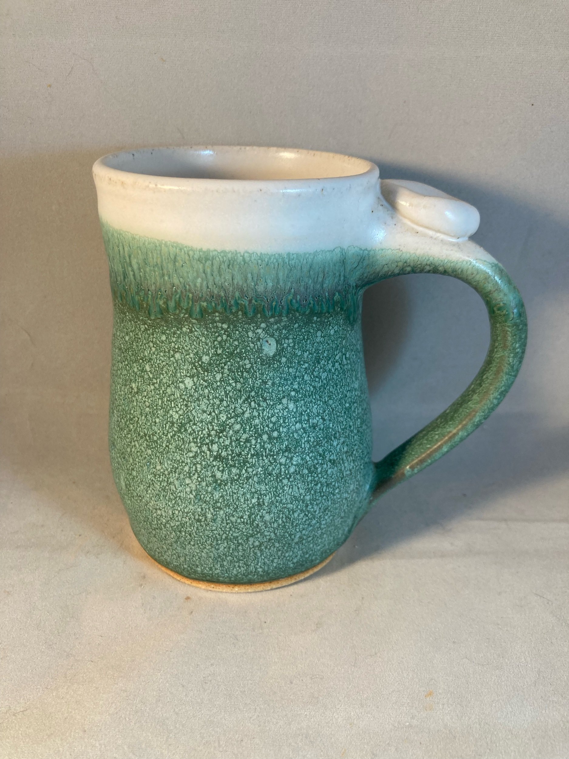 Bronze Green and White Mug