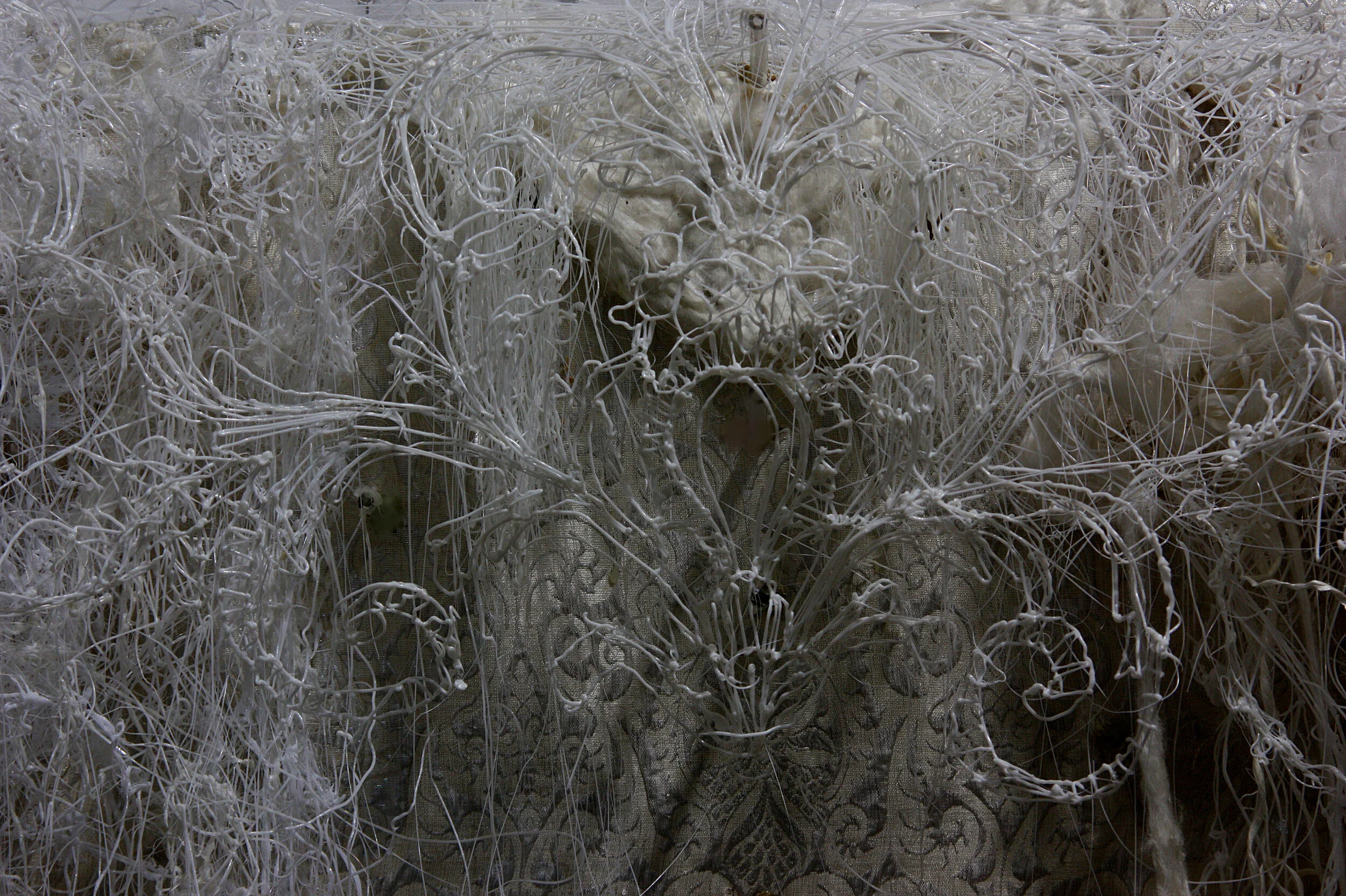 The garden of degenerated nerves.  (Silk reliefs series). 2018