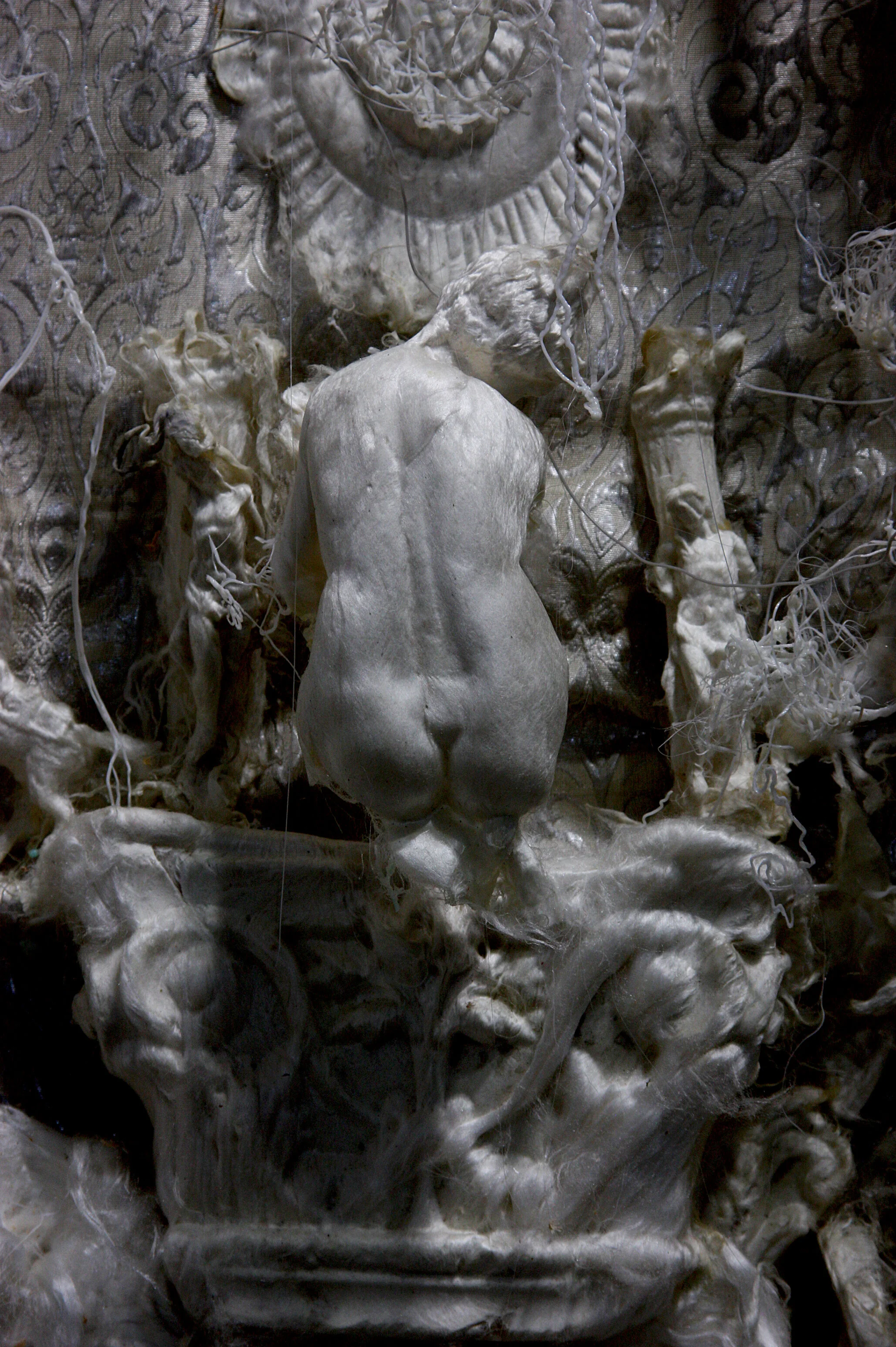 The garden of degenerated nerves.  (Silk reliefs series). 2018