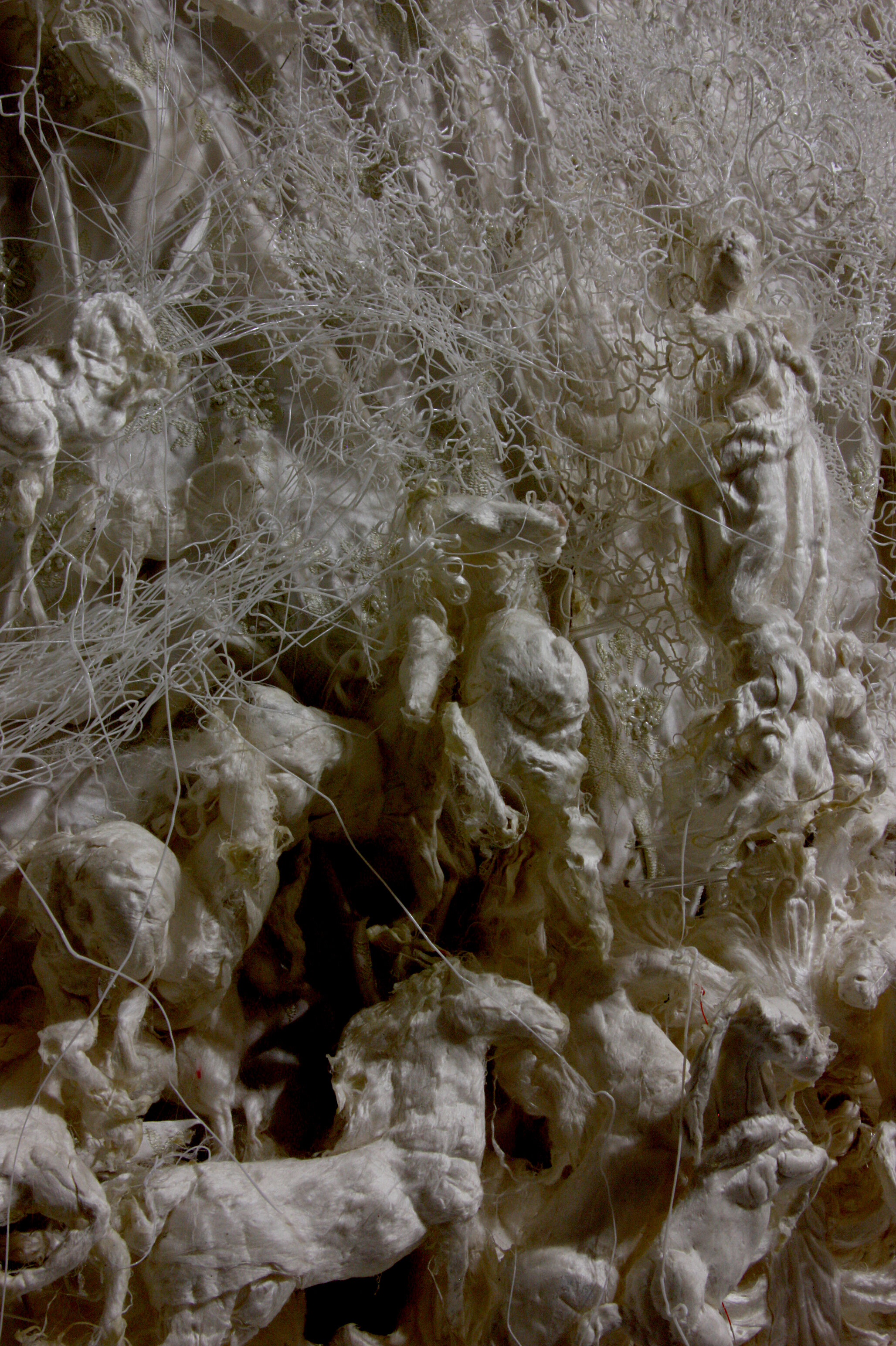 The wild horses nervous circuit.  (Silk reliefs series). 2018