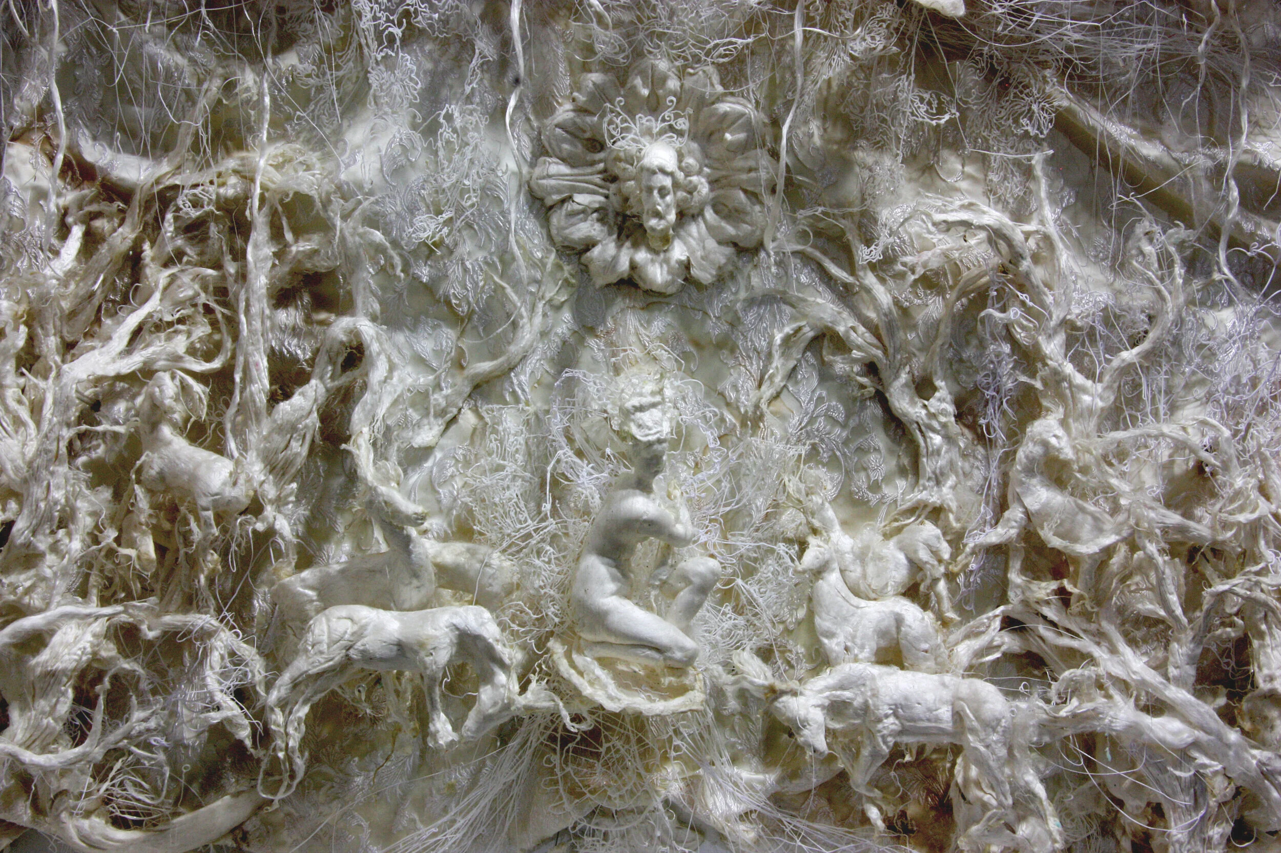 The rut. The rut. (Silk reliefs series). 2018