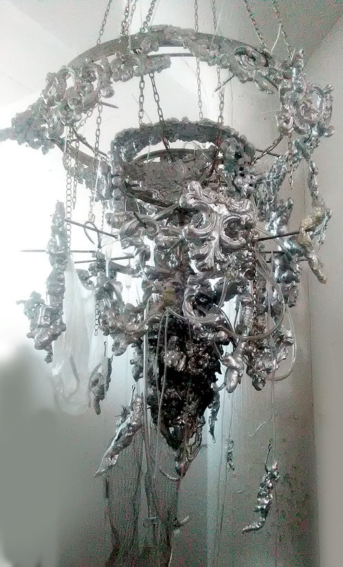 Nuclear chandelier. (Spray foam series). 2017