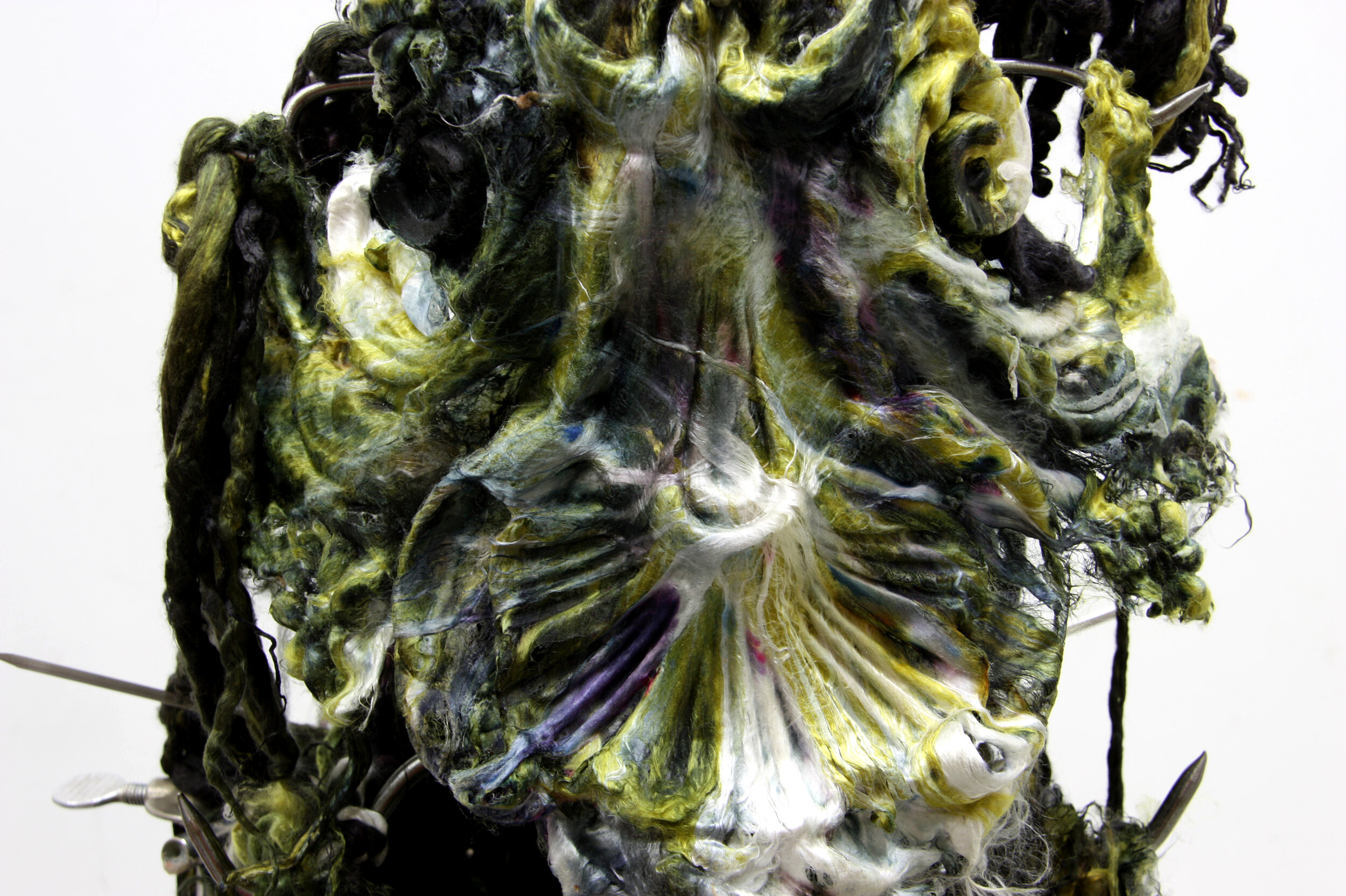 green black steel sculpture. (Marble veins series).  (2020)