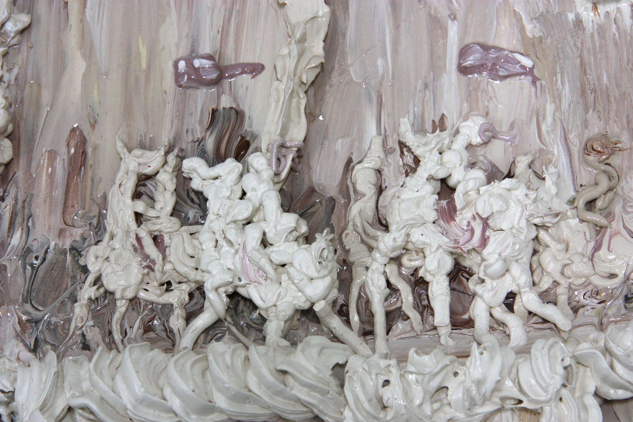 Chocolate, vanilla and cream. . (Ice cream frescoes and reliefs series), (2022)