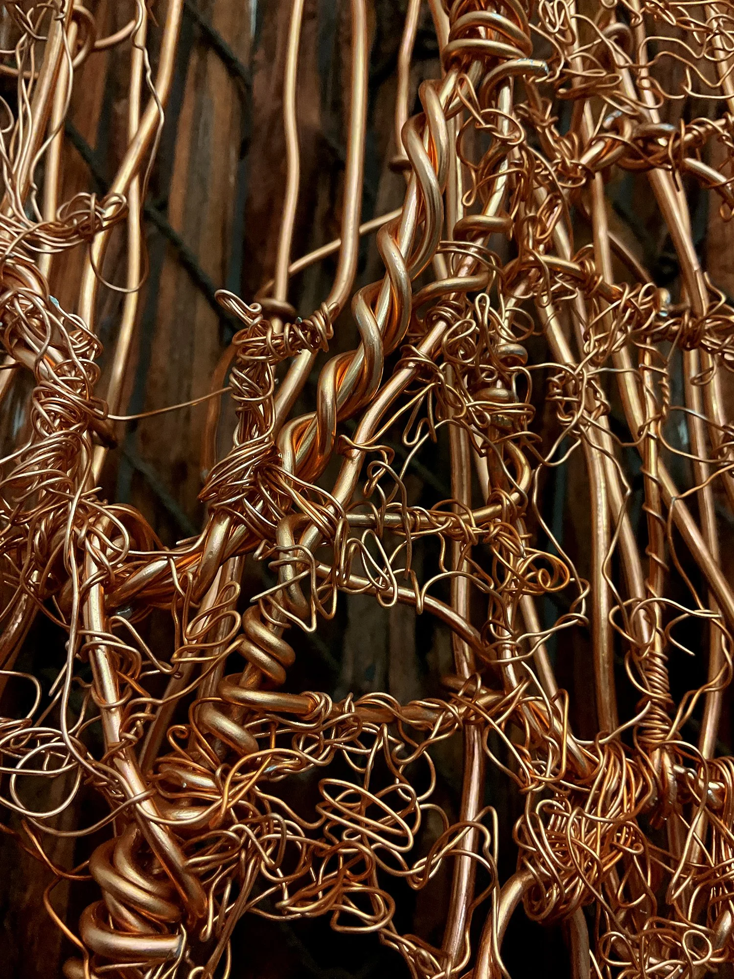 The Sacred Family church emerging from a copper quantum computer