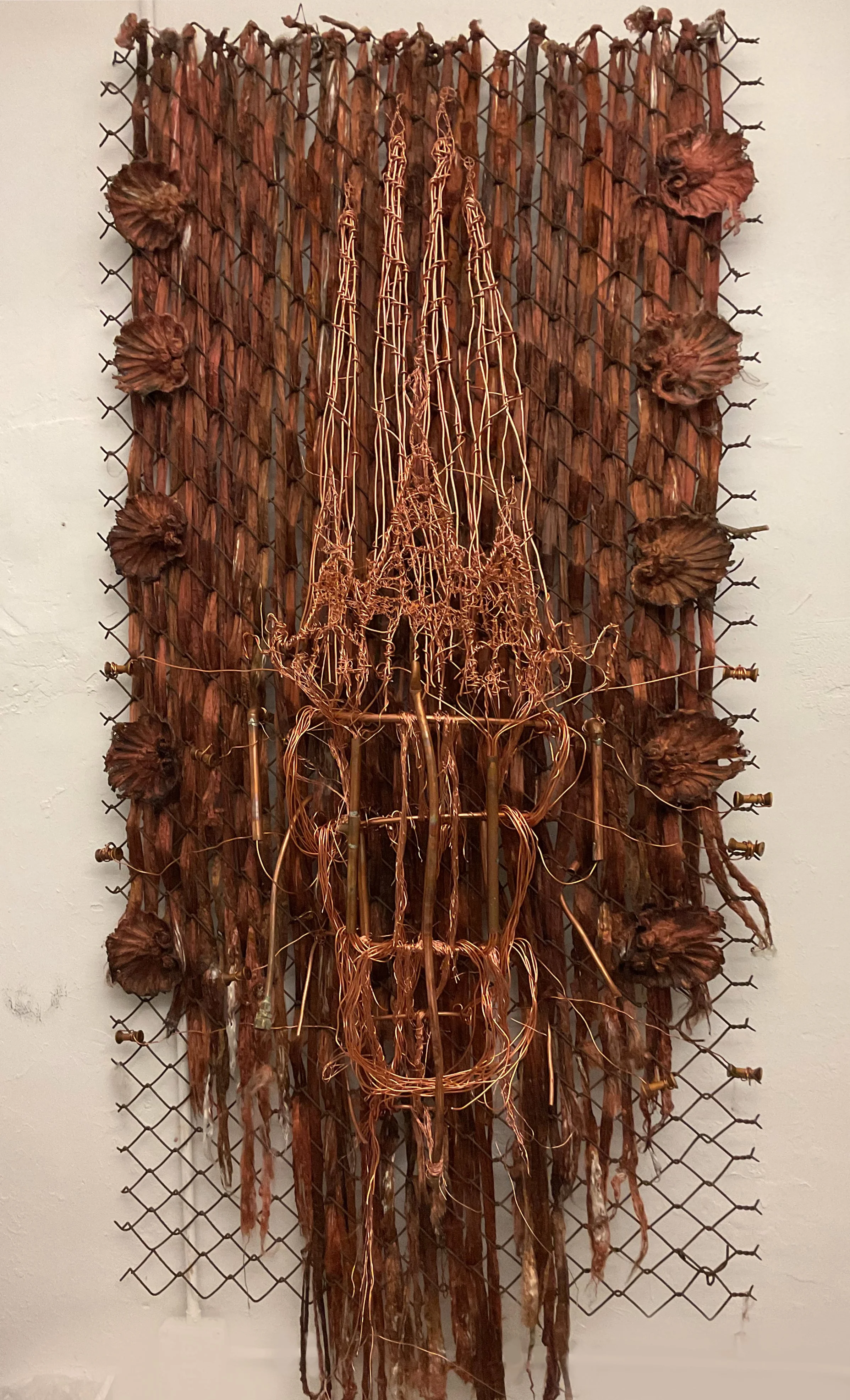 The Sacred Family church emerging from a copper quantum computer