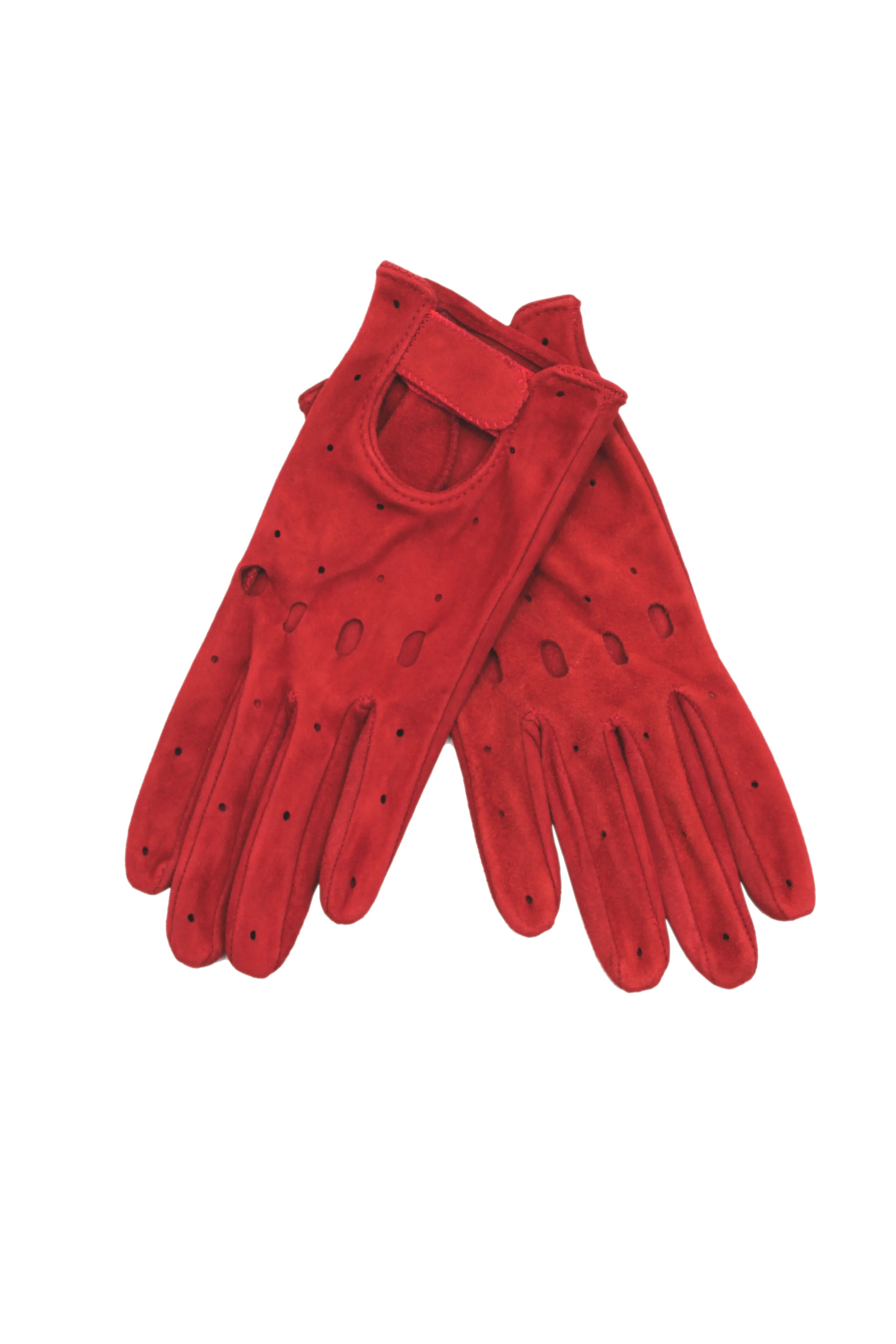 Zelda Farzak Red Suede Racer Gloves
