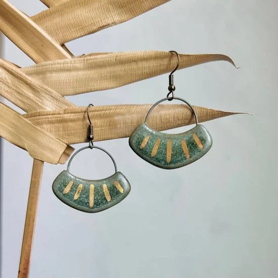 Ocean View Striped Collar Earrings