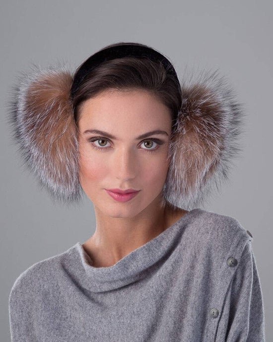 Fox Fur Earmuff with Velvet Band