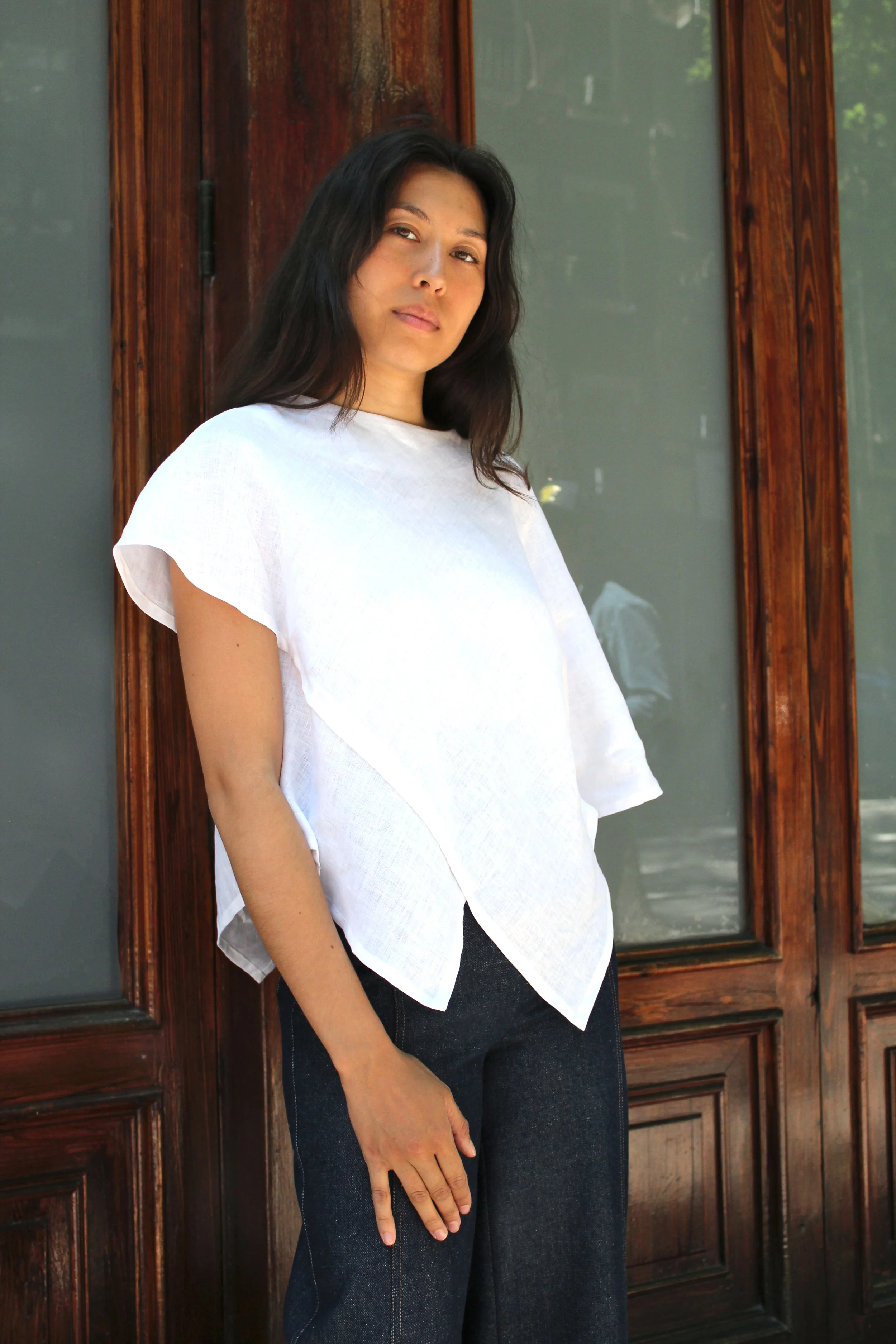 White Cape Top
