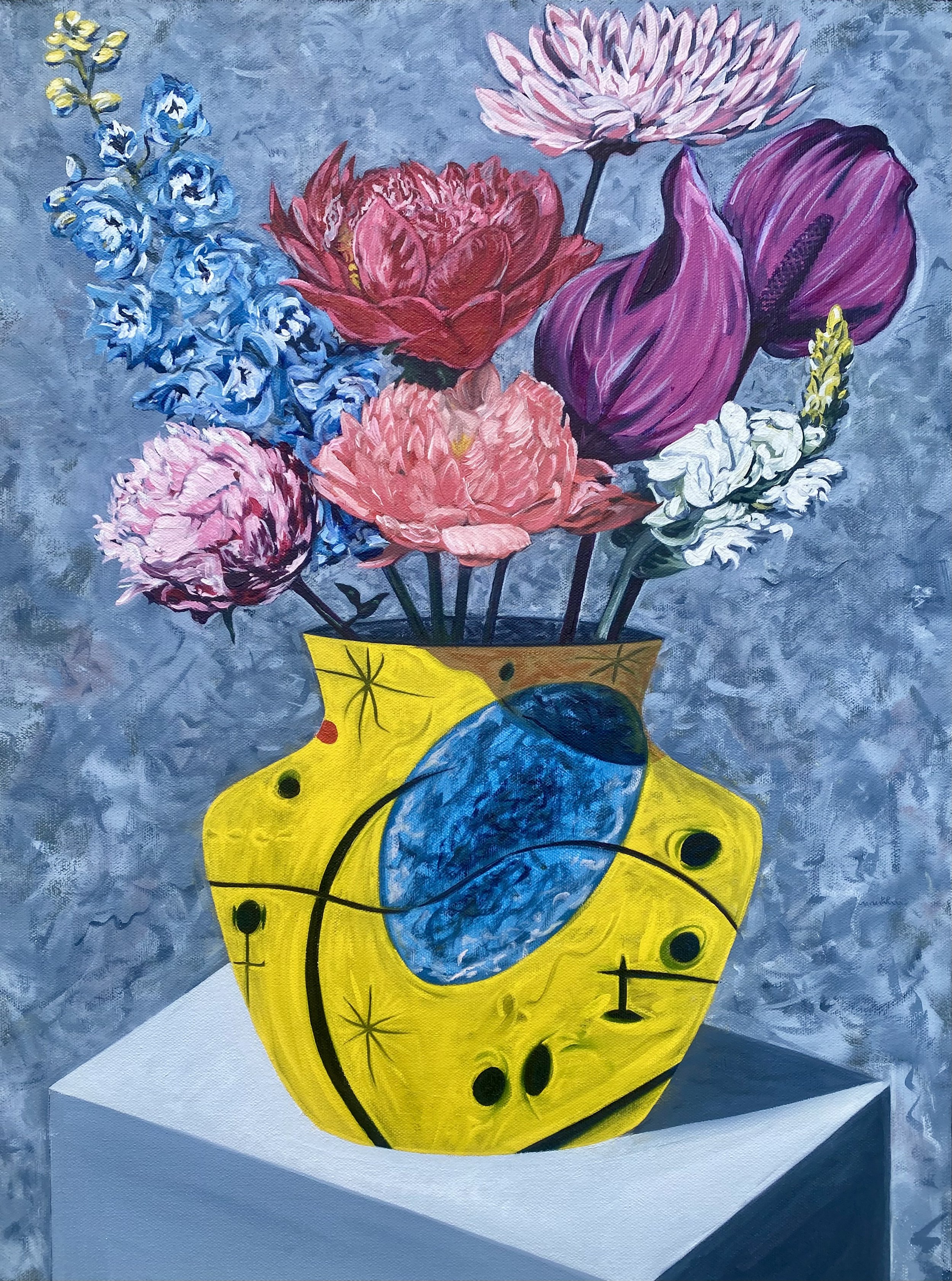 Floral w/ Miro’ Vase #3