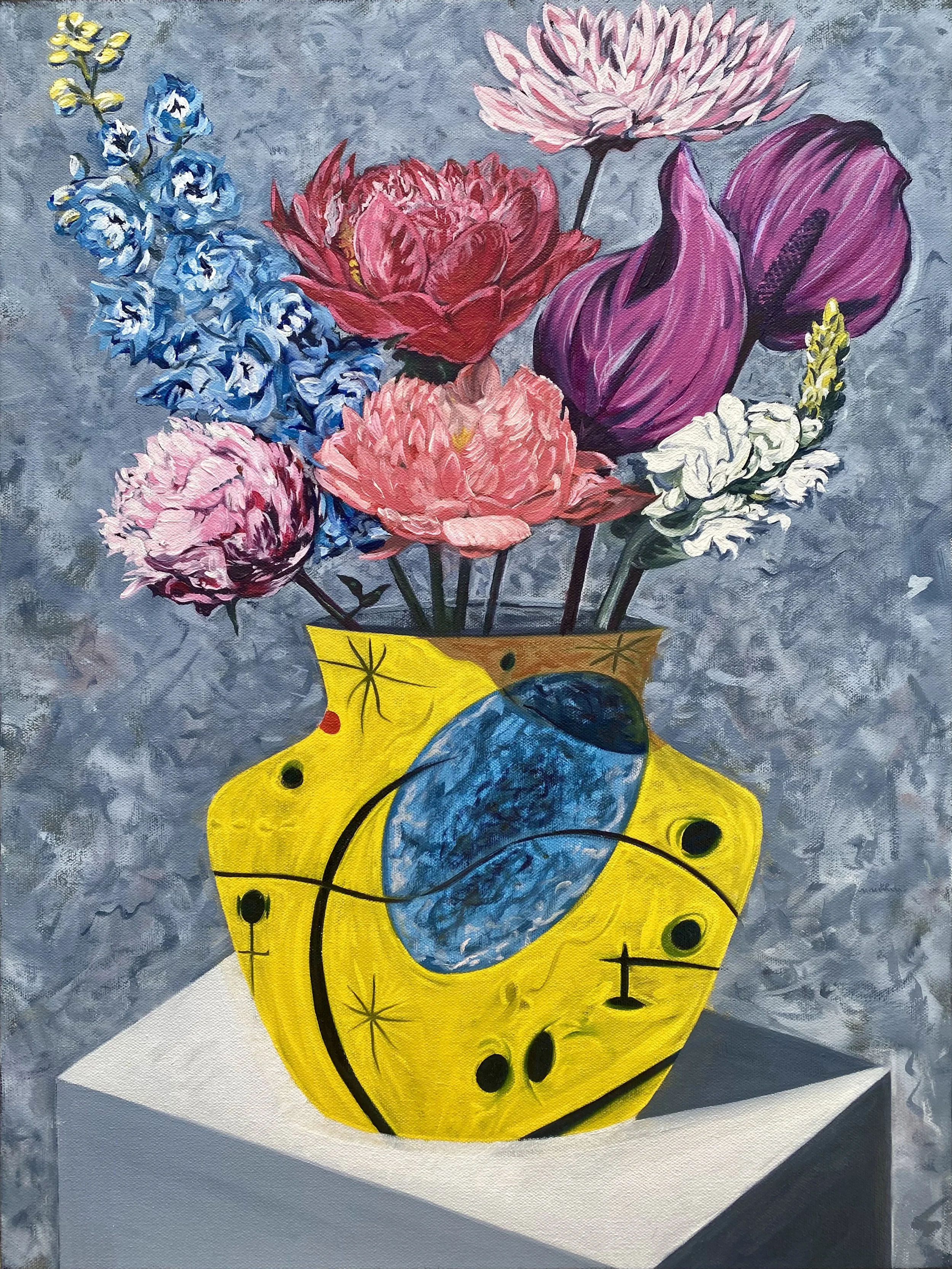 Floral with Miro' Vase #3