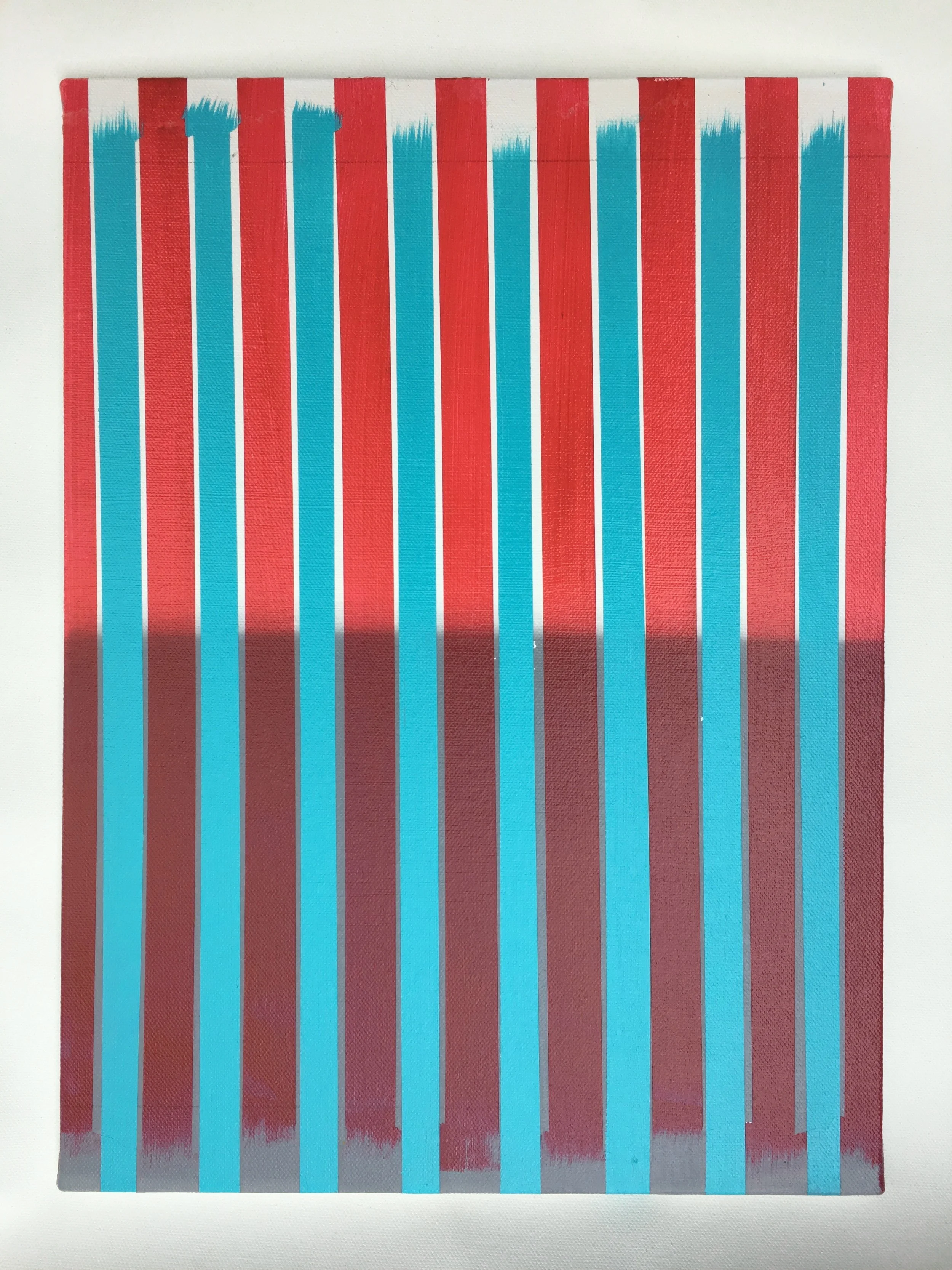 Untitled (Shift - Red Glaze, Teal)