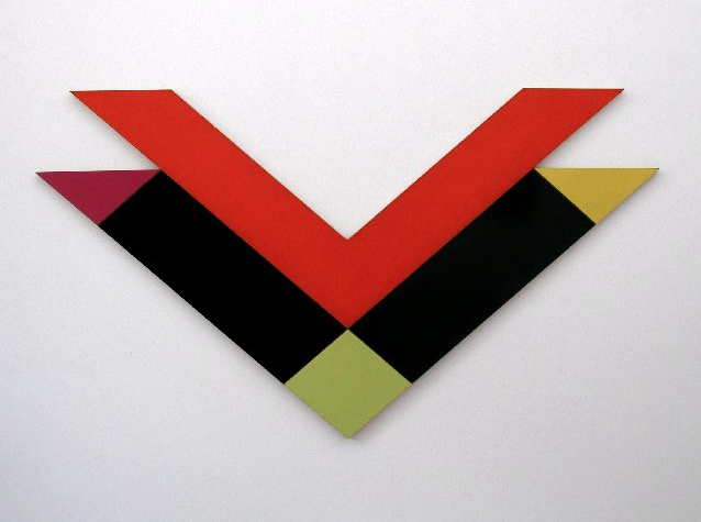 Black Reveal , 1968-1969, synthetic paint on canvas and enamel on glider plywood, 157 x 290 cm. Collection of the Art Gallery of NSW, Australia.