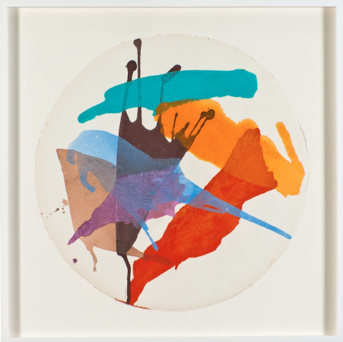 A Poem in February , 2014, acrylic on handmade paper, 70 x 70 cm.