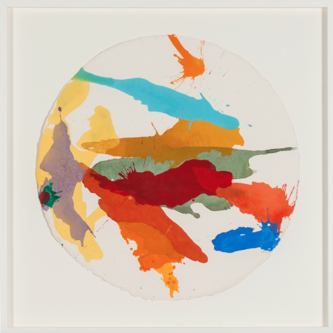Arctis , 2014, acrylic on handmade paper, 70 x 70 cm.