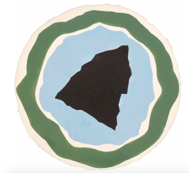   Lumina III , 2010, acrylic on handmade paper, 52 cm (diameter) 