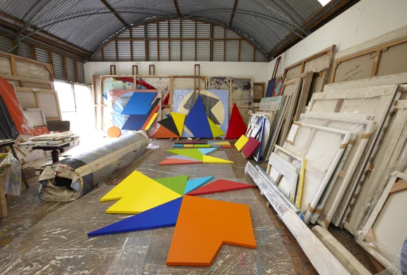 Sydney Ball_ Infinex exhibition 2011_ studio preparation_1.jpg