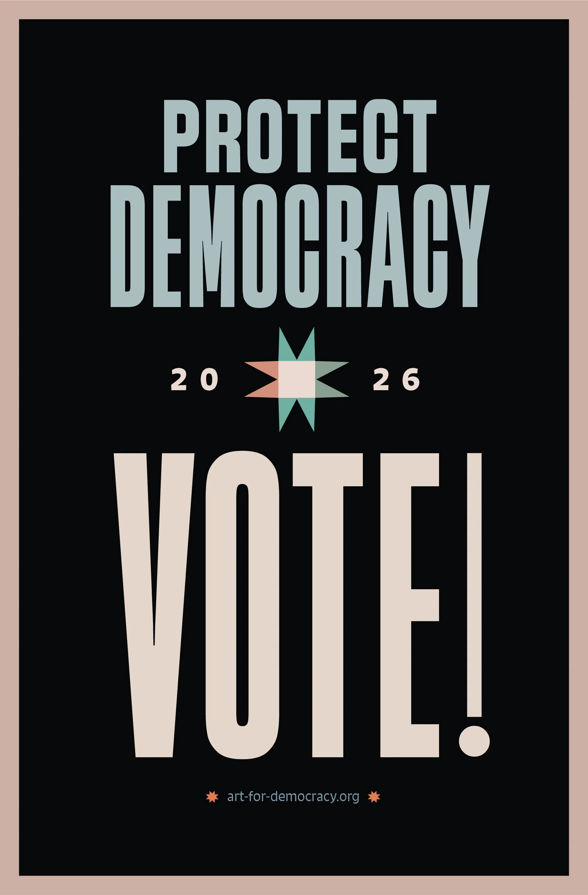 Vote for Democracy 2026 Protect Poster Download
