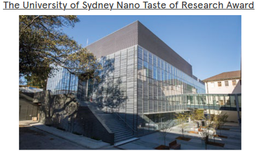  Congratulations to Esther for being awarded a 2022 SydneyNano Taste of Research Award.