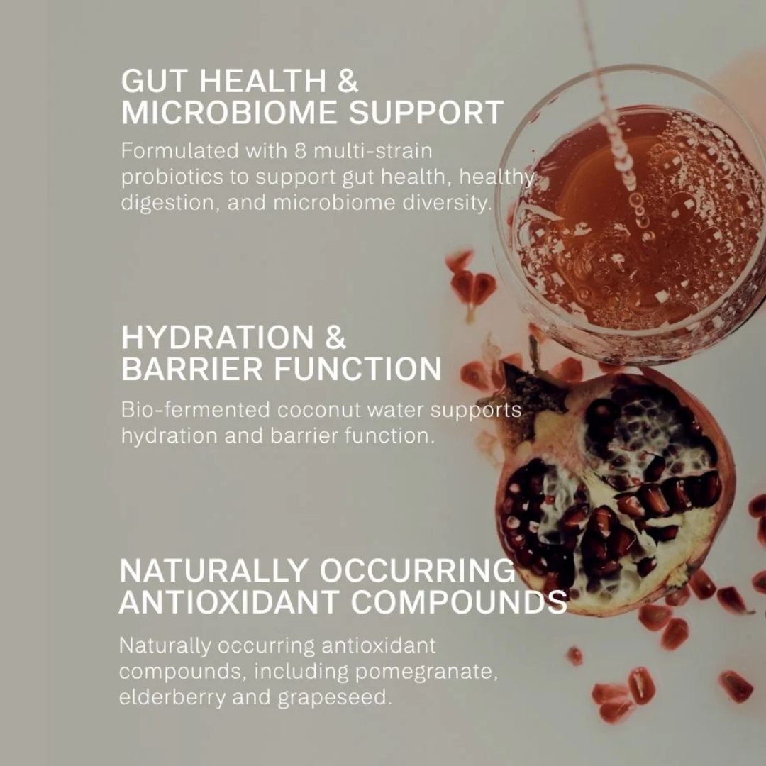 IMBIBE Beauty Renewal 8-strain probiotic with fermented coconut water and antioxidants